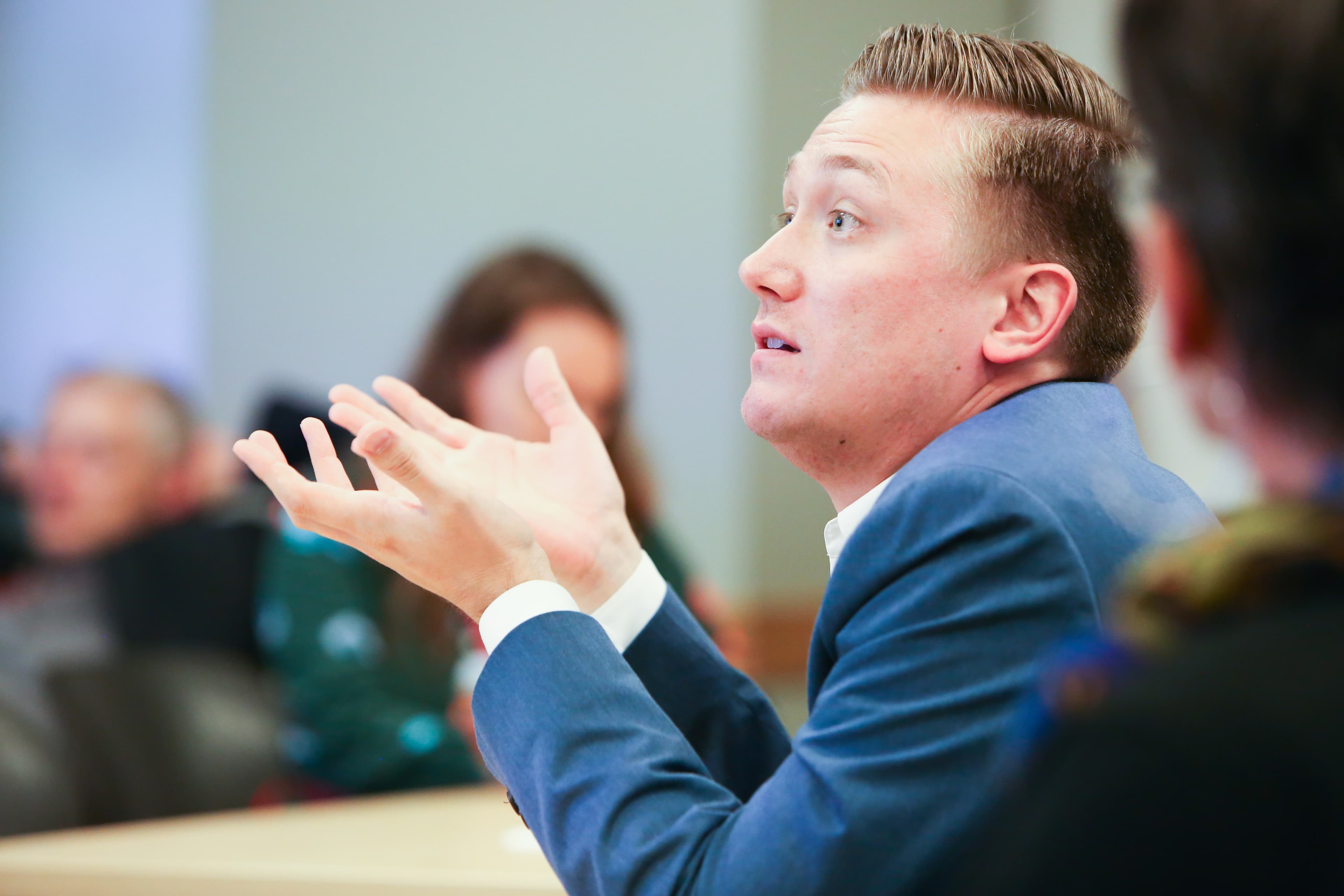 Workshop participant presenting ideas